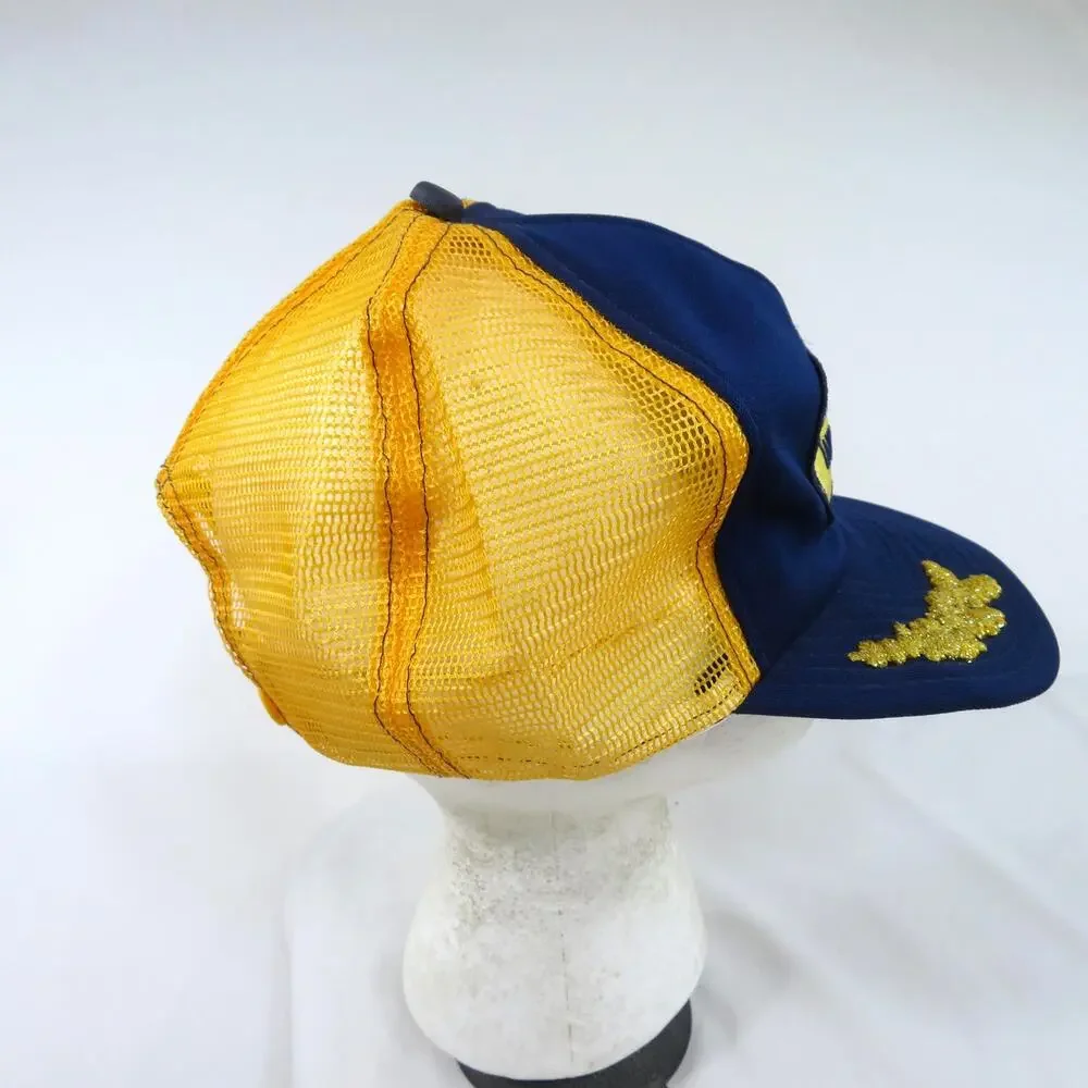 Mcdonald Tank And Equipment Hat, Trucker Cap, Blue Yellow Mesh Snapback